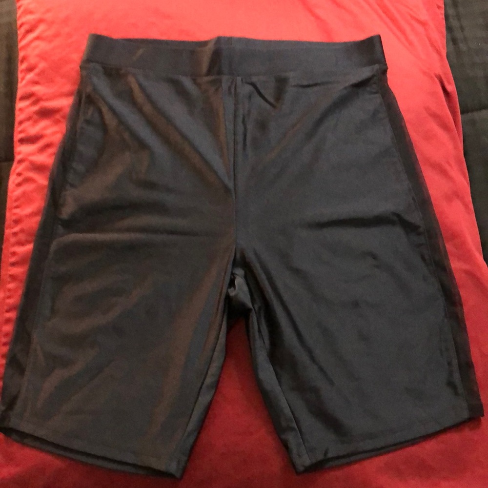 Black Biker Shorts w/mess on the sides